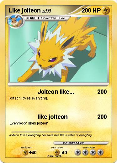 Pokemon Like jolteon