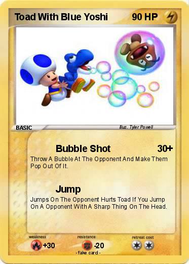 Pokemon Toad With Blue Yoshi