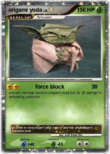 Pokemon origami yoda