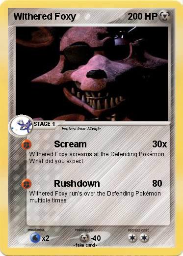 Pokemon Withered Foxy