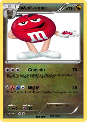 Pokemon m&m's rouge