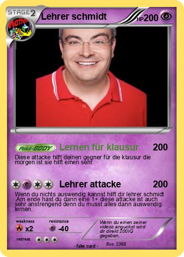 Pokemon Lehrer schmidt