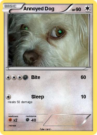 Pokemon Annoyed Dog
