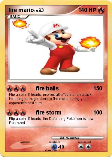 Pokemon fire mario