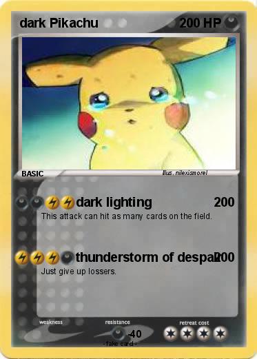 Pokemon dark Pikachu