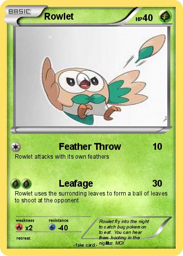 Pokemon Rowlet