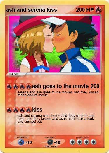 Pokemon ash and serena kiss