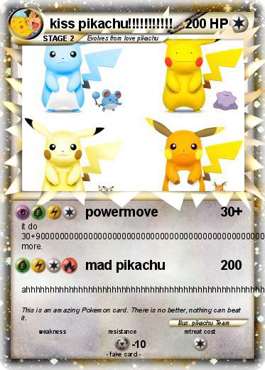 Pokemon kiss pikachu!!!!!!!!!!!