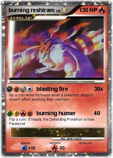 Pokemon burning reshiram