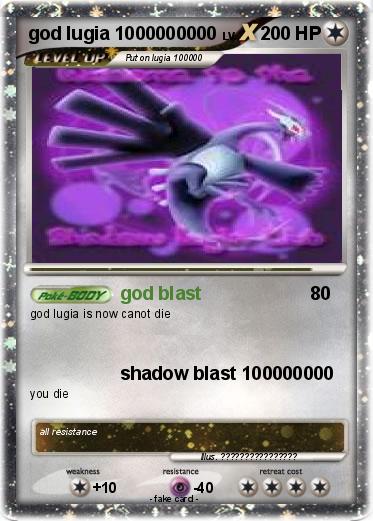 Pokemon god lugia 1000000000