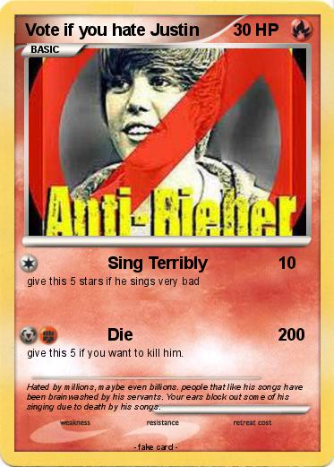 Pokemon Vote if you hate Justin