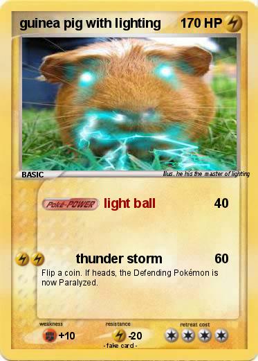 Pokemon guinea pig with lighting