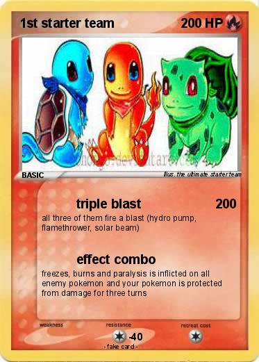 Pokemon 1st starter team