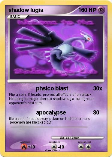 Pokemon shadow lugia