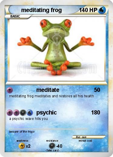 Pokemon meditating frog