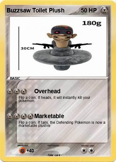 Pokemon Buzzsaw Toilet Plush