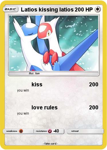 Pokemon Latios kissing latios