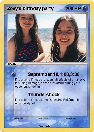 Pokemon Zoey's birthday party