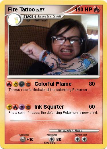 Pokemon Fire Tattoo
