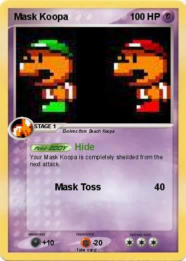 Pokemon Mask Koopa