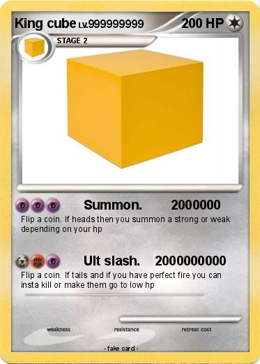 Pokemon King cube
