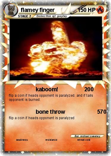 Pokemon flamey finger