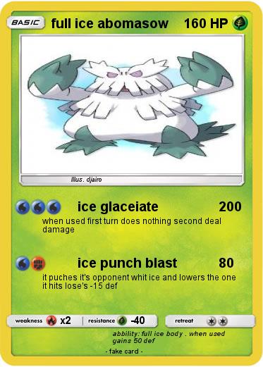 Pokemon full ice abomasow