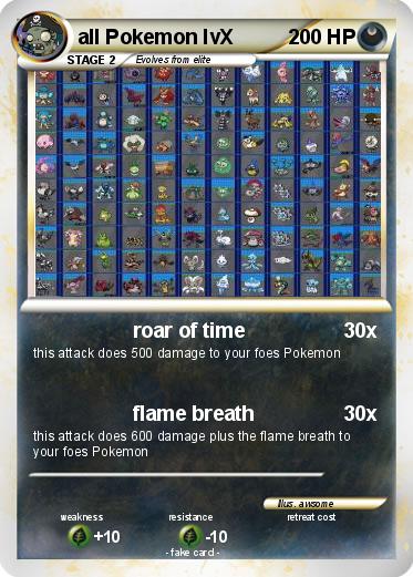Pokemon all Pokemon lvX