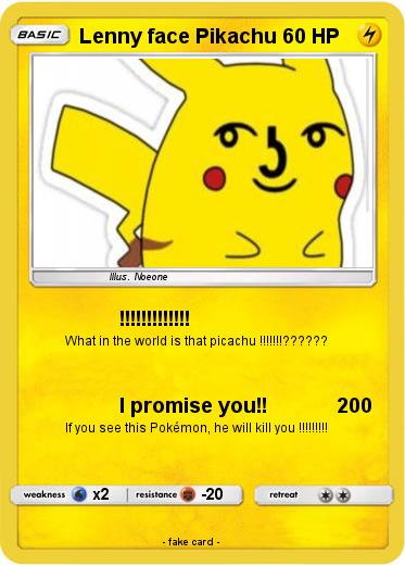 Pokemon Lenny face Pikachu