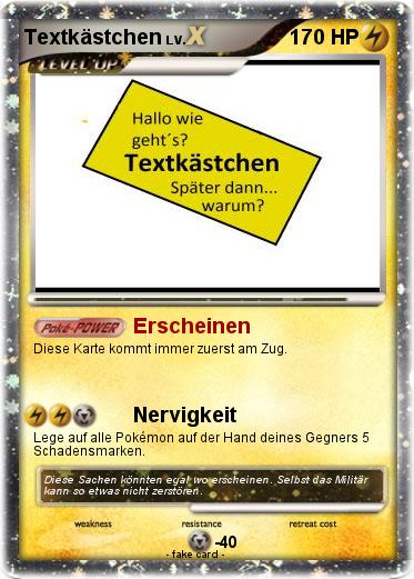 Pokemon Textkästchen