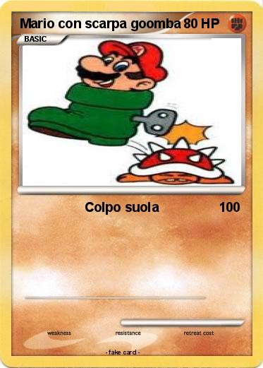 Pokemon Mario con scarpa goomba