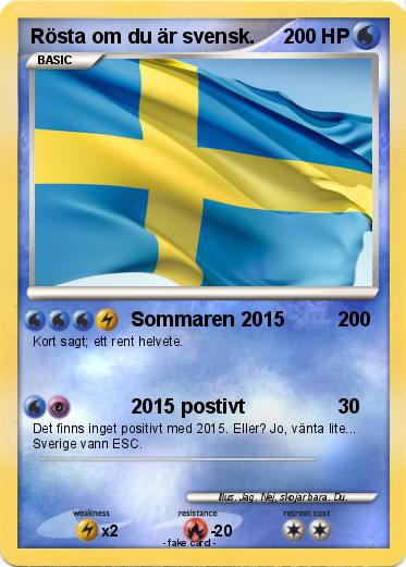 Pokemon Rösta om du är svensk.