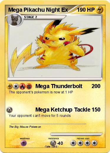 Pokemon Mega Pikachu Night Ex