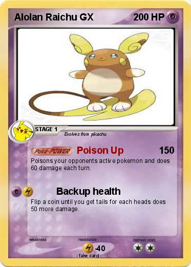 Pokemon Alolan Raichu GX