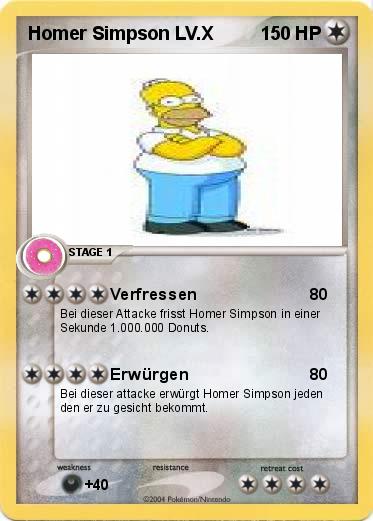 Pokemon Homer Simpson LV.X