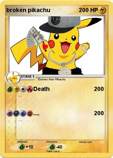 Pokemon broken pikachu