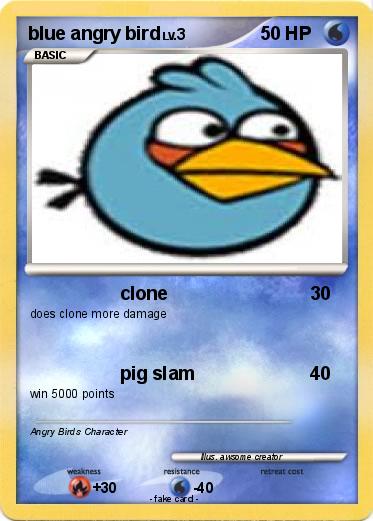 Pokemon blue angry bird