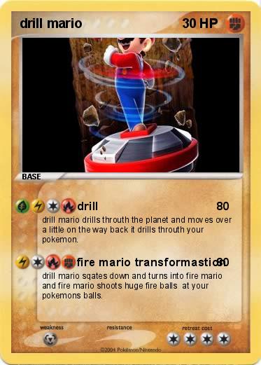 Pokemon drill mario