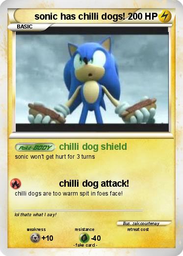 Pokemon sonic has chilli dogs!