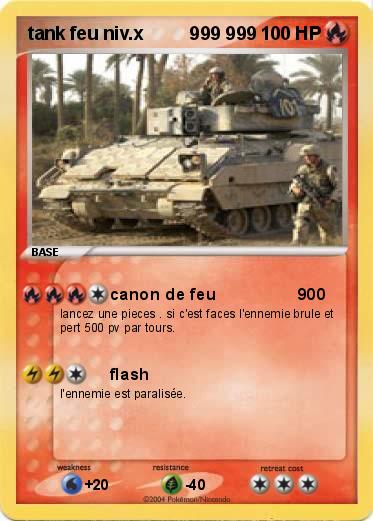 Pokemon tank feu niv.x         999 999