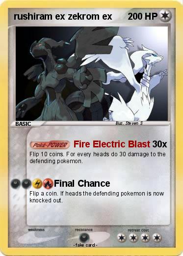 Pokemon rushiram ex zekrom ex