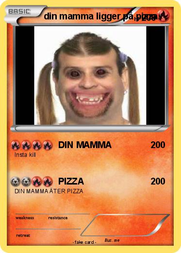 Pokemon din mamma ligger på pizza