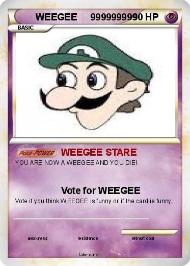 Pokemon WEEGEE     999999999