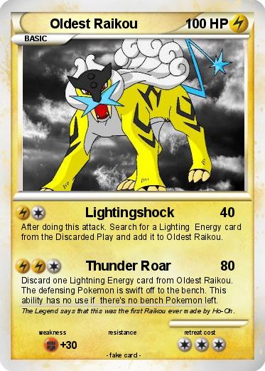 Pokemon Oldest Raikou
