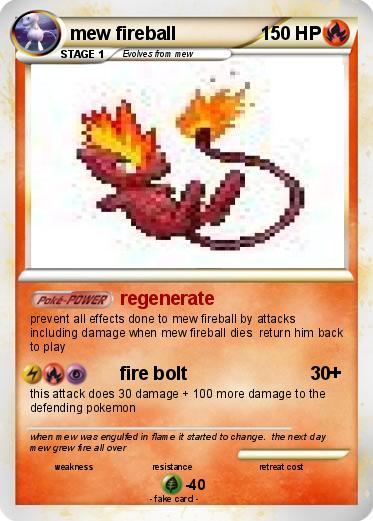 Pokemon mew fireball
