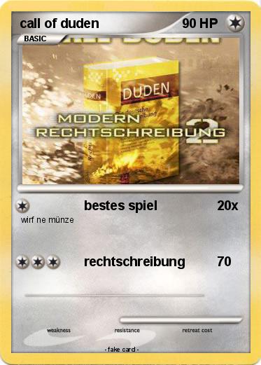 Pokemon call of duden