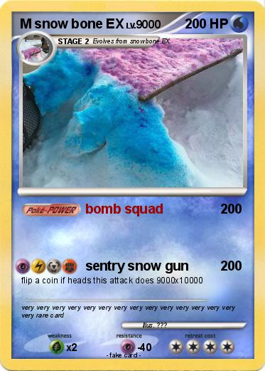 Pokemon M snow bone EX