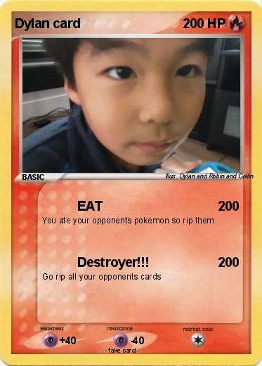 Pokemon Dylan card