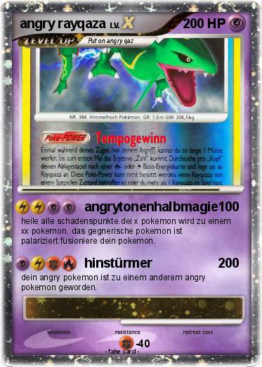 Pokemon angry rayqaza