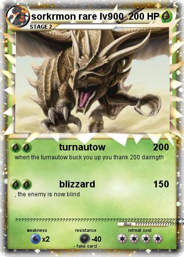 Pokemon sorkrmon rare lv900